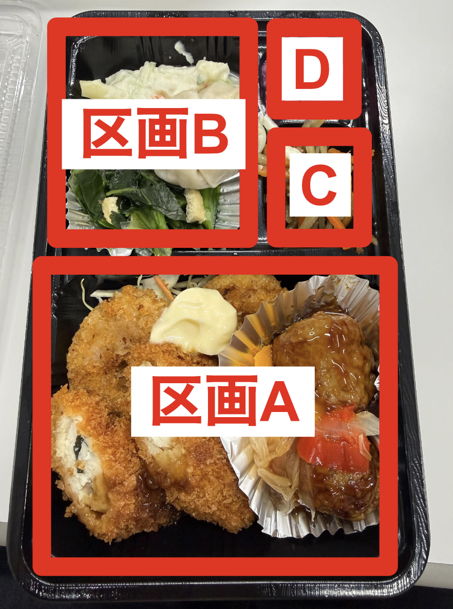 弁当の区画