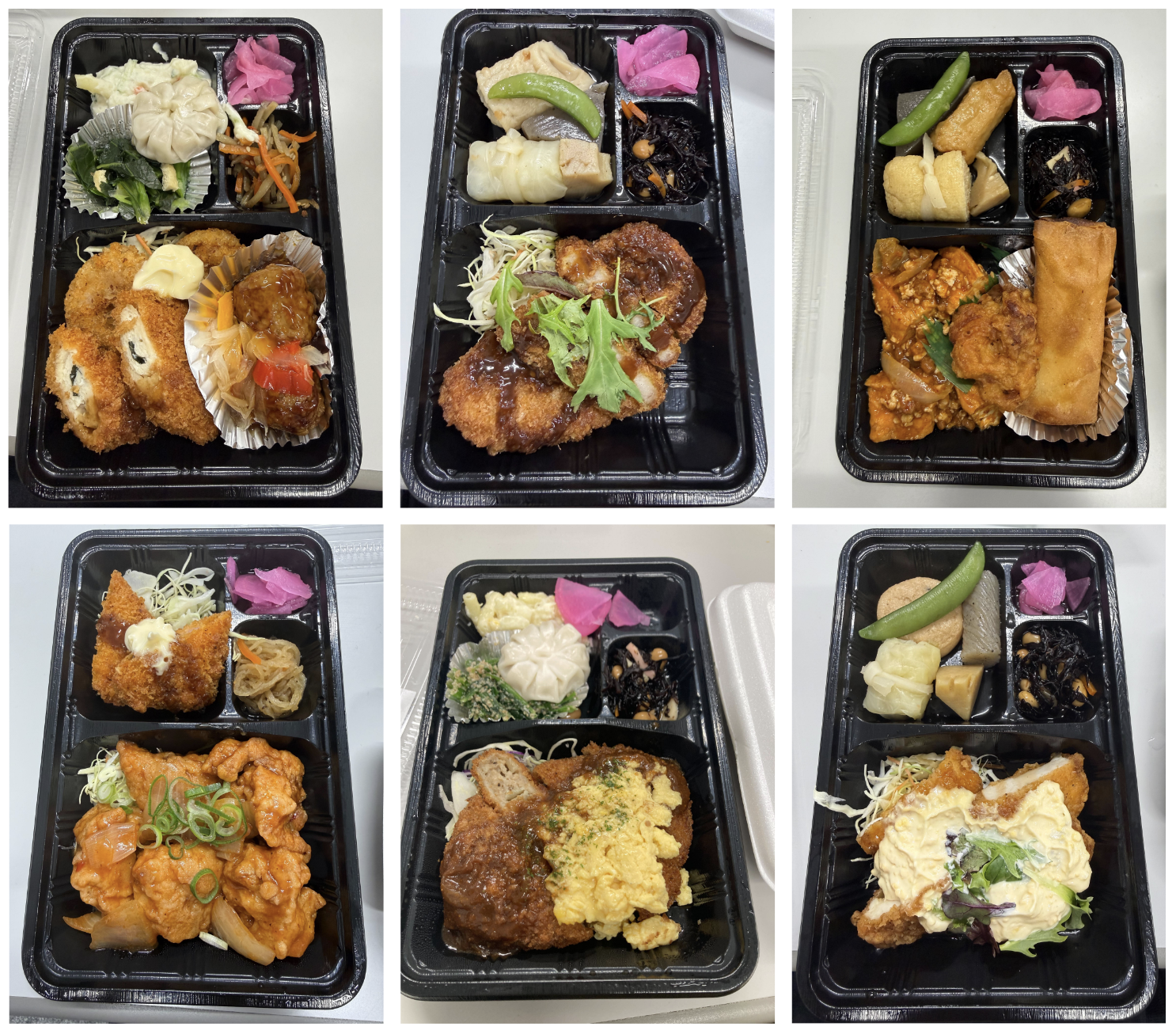 正門前の弁当屋の弁当の例